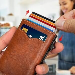 Brown Leather Card Holder Wallet